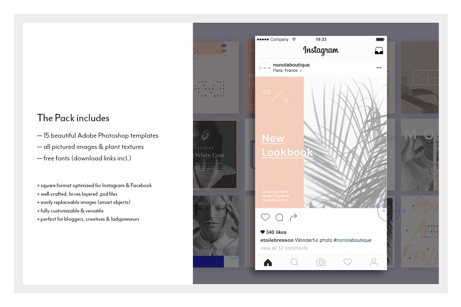 美容化妆主题社交媒体贴图模板素材库精选 Social Media Pack • Alrún插图(1)