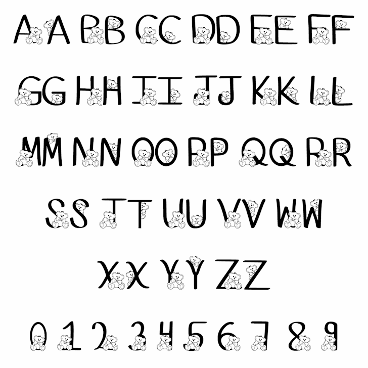 Ks Coppers Teddy Bears font插图 Ks Coppers Teddy Bears font插图