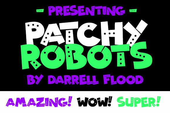 Patchy Robots font插图 Patchy Robots font插图
