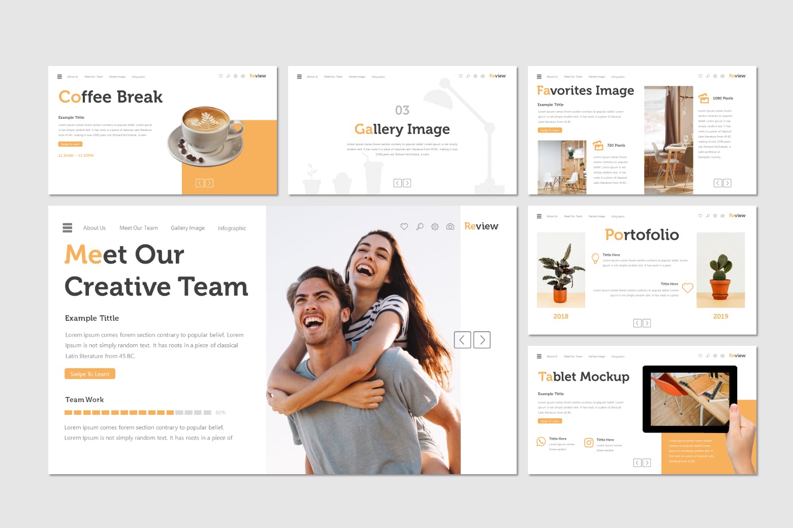 适合做路演/企宣的PPT幻灯片设计模板 Review – Powerpoint Template插图(3)