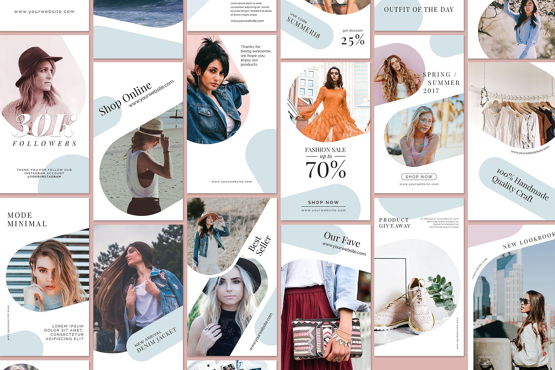 20个时尚极简的Instagram促销PSD模板素材库精选下载[psd]插图(5)