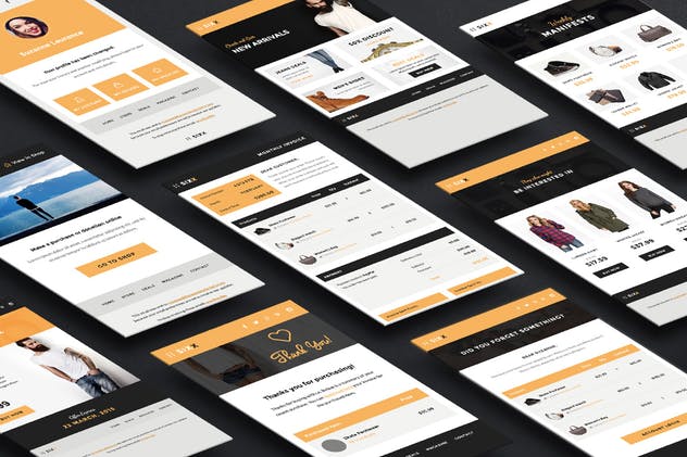 电商网站EDM订阅邮件设计UI模板 E-commerce Enewsletter UI Kit插图(4)