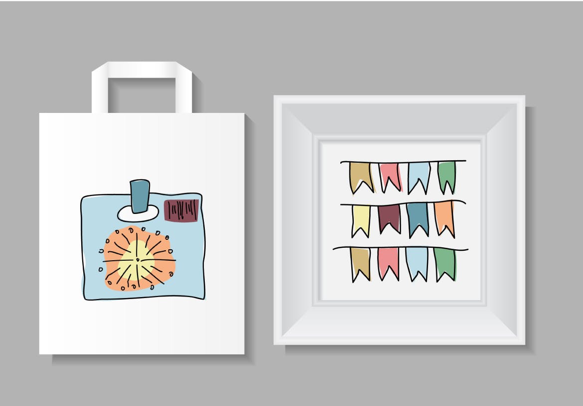 20枚活动派对主题手绘设计风格矢量素材库精选图标 Let’s Party Icons Set插图(1)