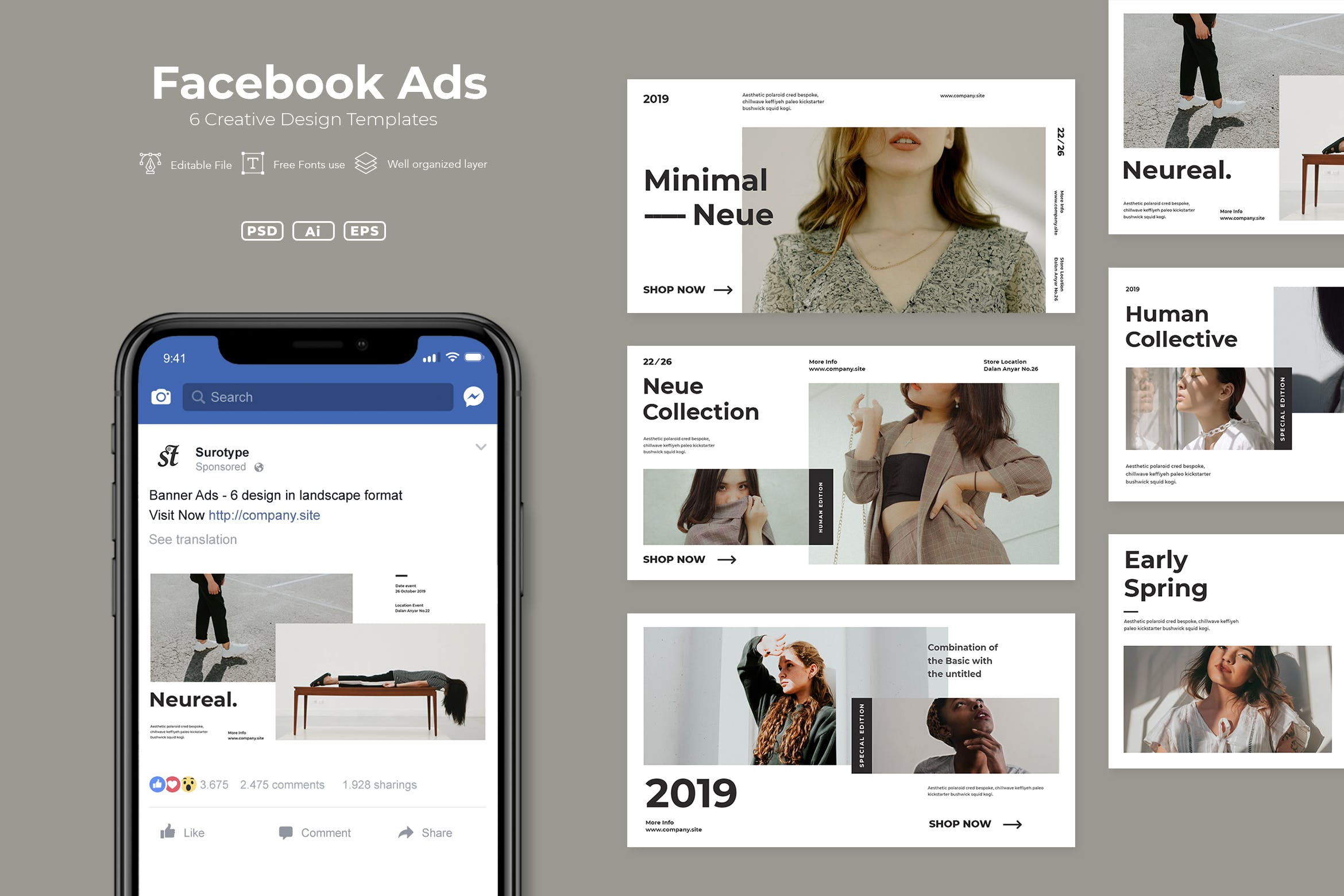 Facebook社交媒体素材库精选广告模板素材v25 ADL – Facebook Ads.v25插图