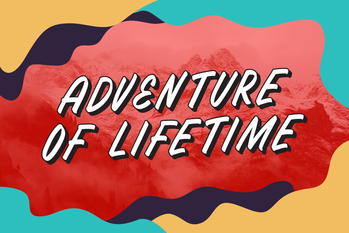 手工制作英文绘画设计字体 Sondote Playful Extrude font插图(3)