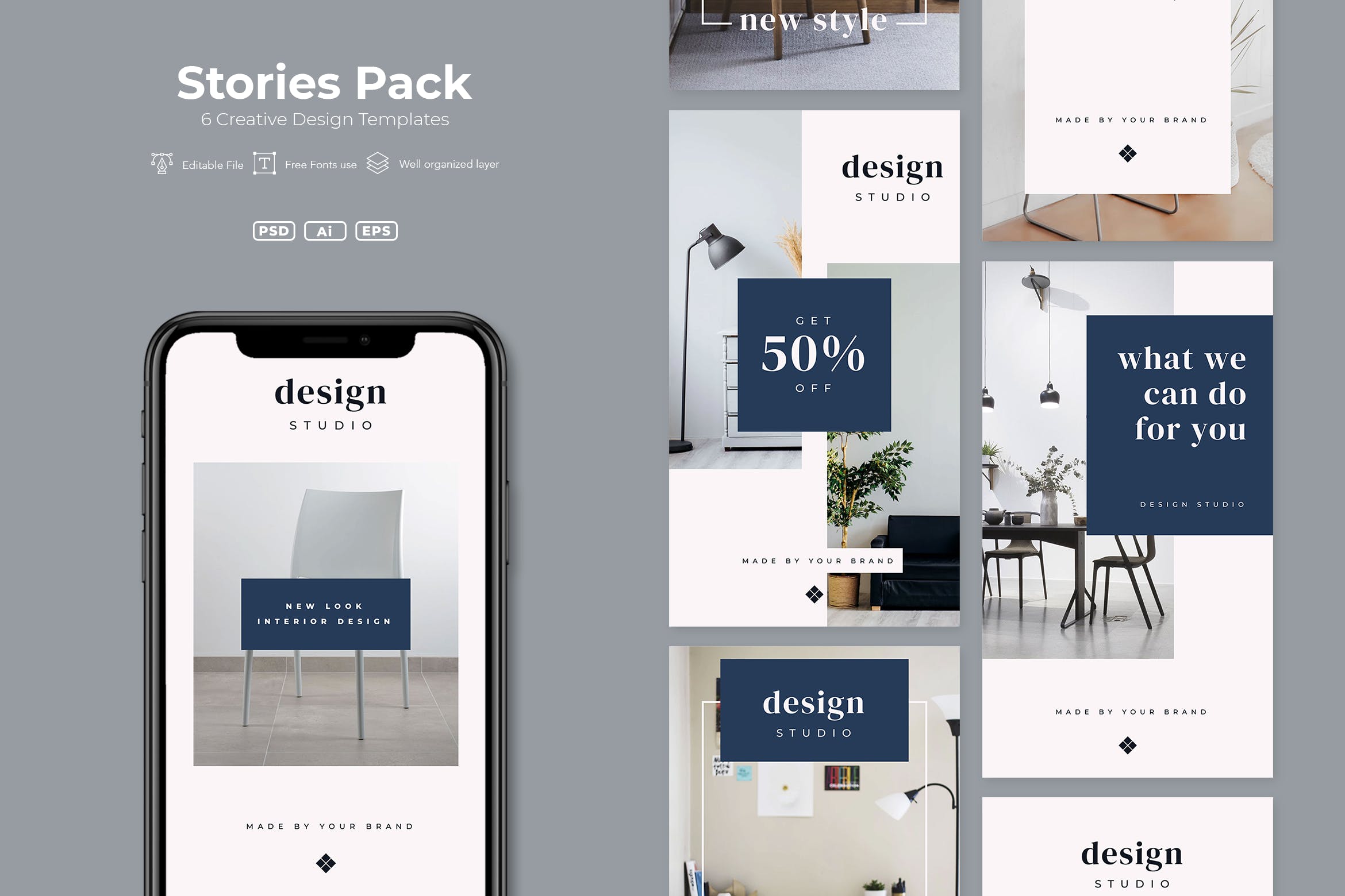 家具品牌品牌故事社交营销推广设计模板素材库精选v16 AFR – Stories Pack.v16插图