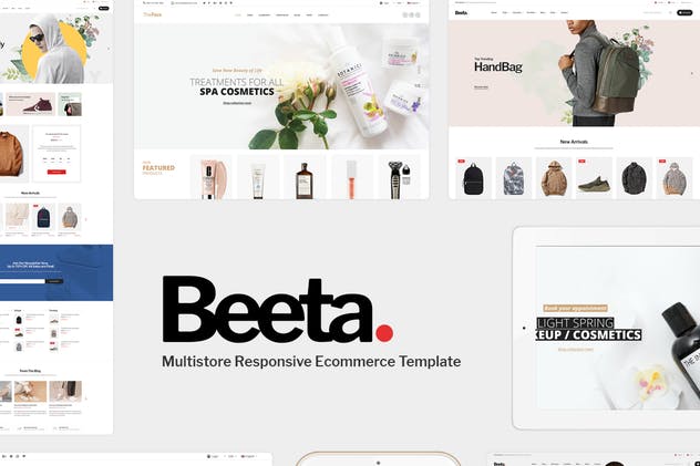 时装店/化妆品店/服装店/配饰店多用途网上商城OpenCart主题模板素材库精选 Beeta – Fashion OpenCart Theme插图(1)