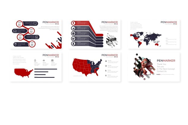 市场调研分析报告PPT幻灯片模板 Penmarker – Powerpoint  Template插图(3)