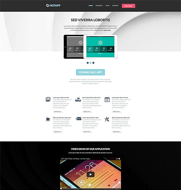 APP应用官网/下载网站响应式网站模板素材库精选插图(4)
