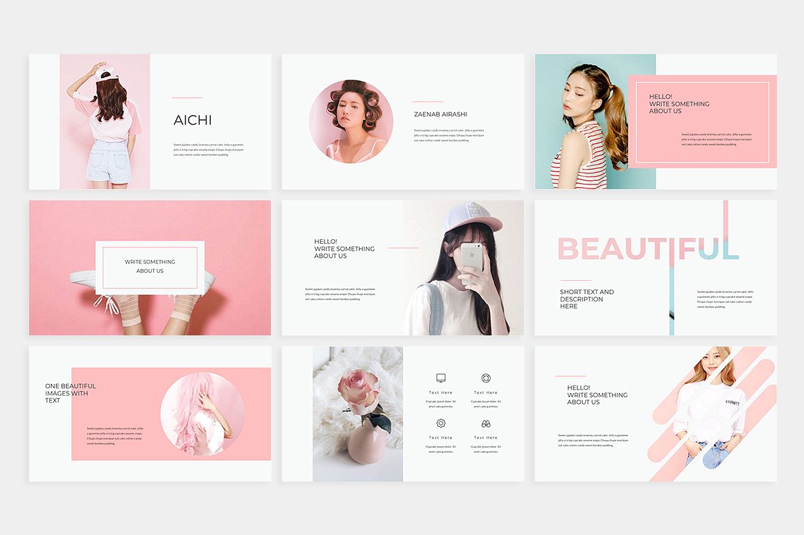 专业极简的PPT模板下载 AICHI Powerpoint Template [pptx]插图(1)