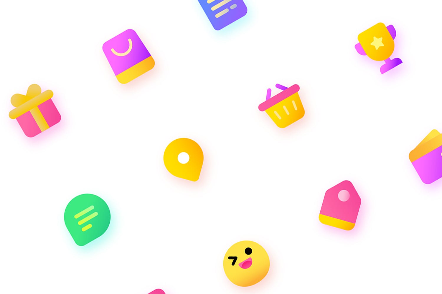 丰富多彩电子商务购物矢量素材库精选图标 Colorful Shopping, ecommerce Illustration Icons插图(2)