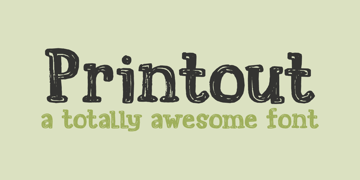 Printout Font插图