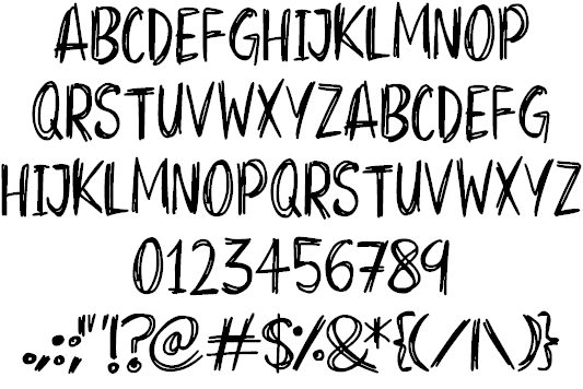 Superscratchy font插图1 Superscratchy font插图1