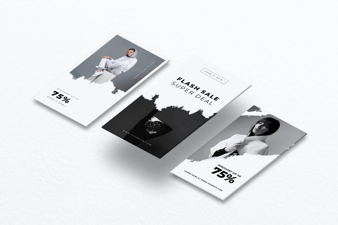 时尚潮流品牌故事Instagram社交推广设计素材 TRENDS Fashion Brush Instagram Stories插图(3)