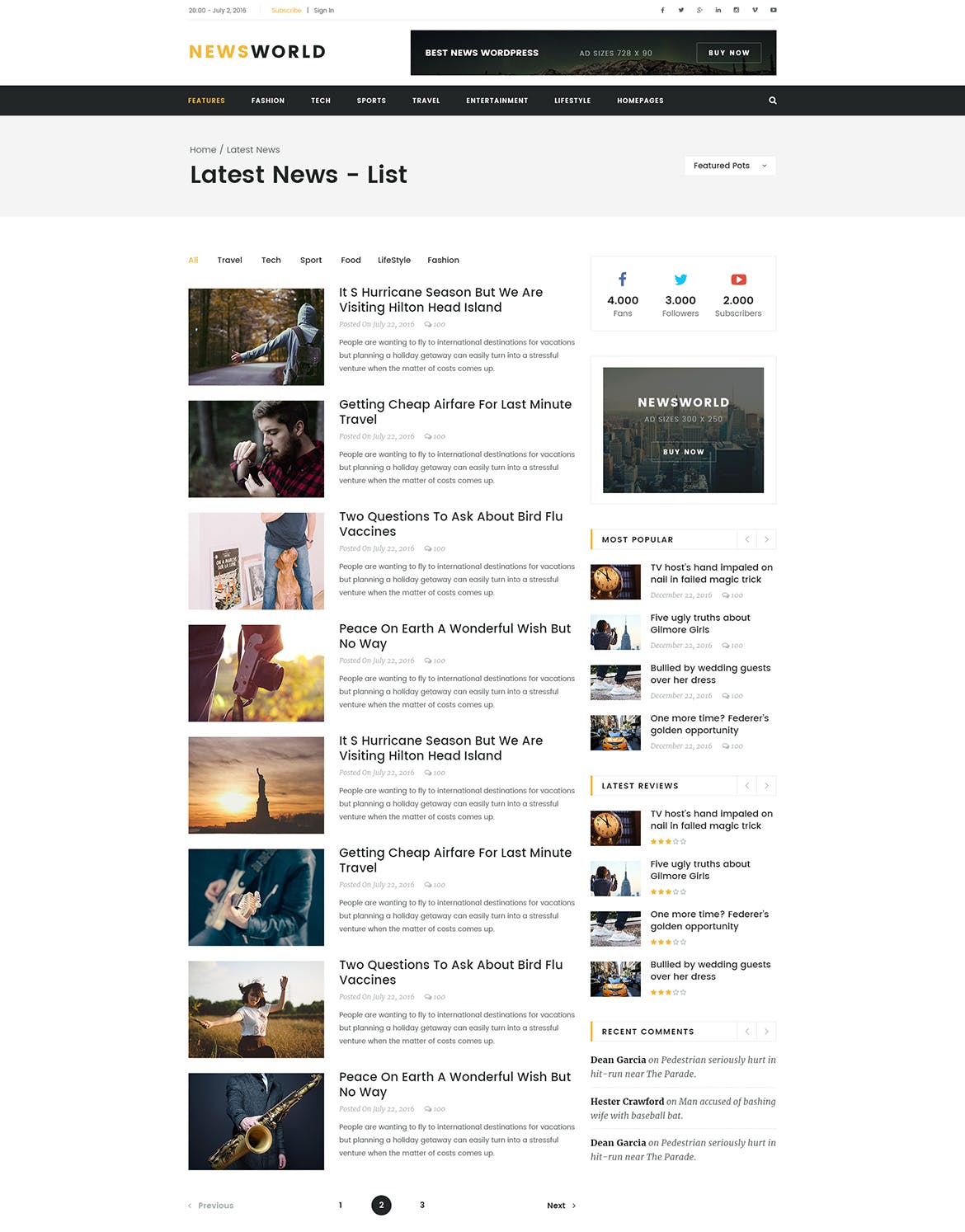 新闻资讯杂志类网站设计HTML模板素材库精选 Newsworld | Mutil-Concept Magazine HTML5 Template插图(6)