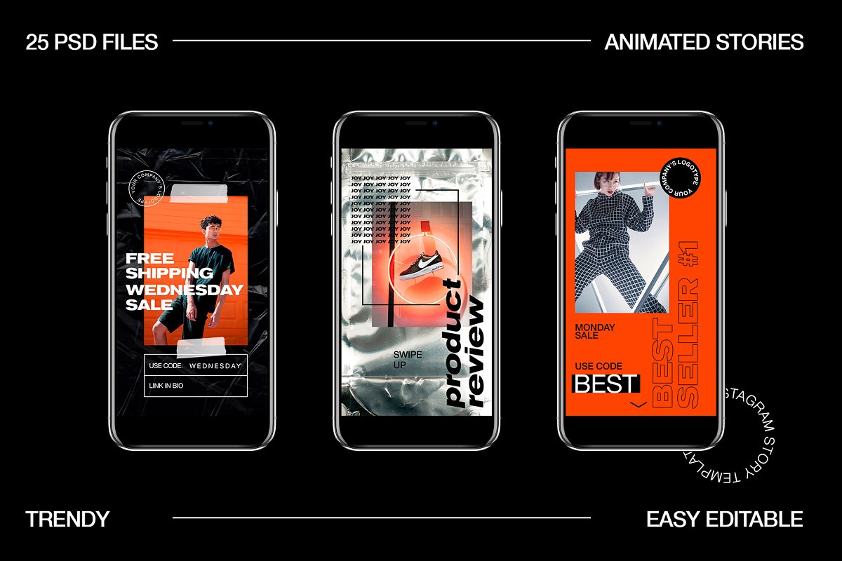 时尚动画Instagram社交媒体故事插图(6)