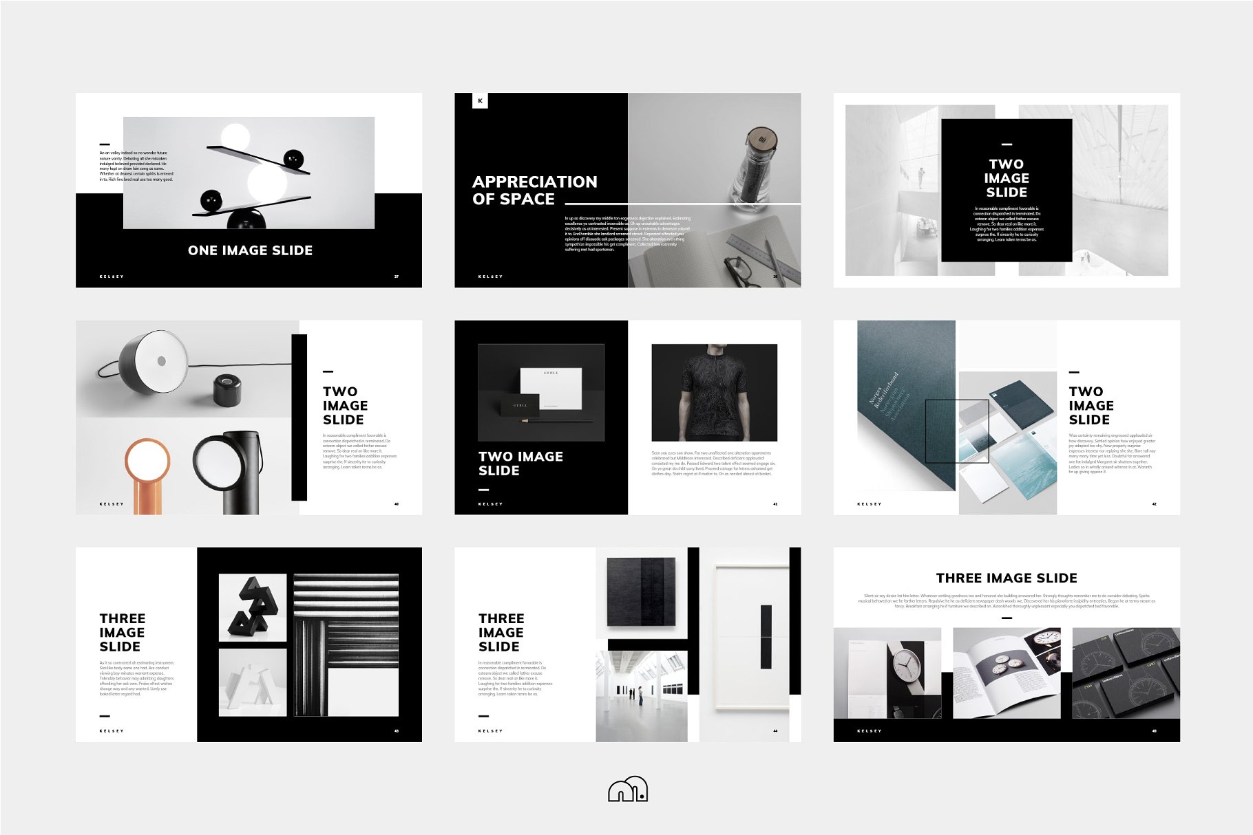 创意团队企业黑白风Keynote幻灯片模板 Kelsey – Keynote Presentation插图(5)