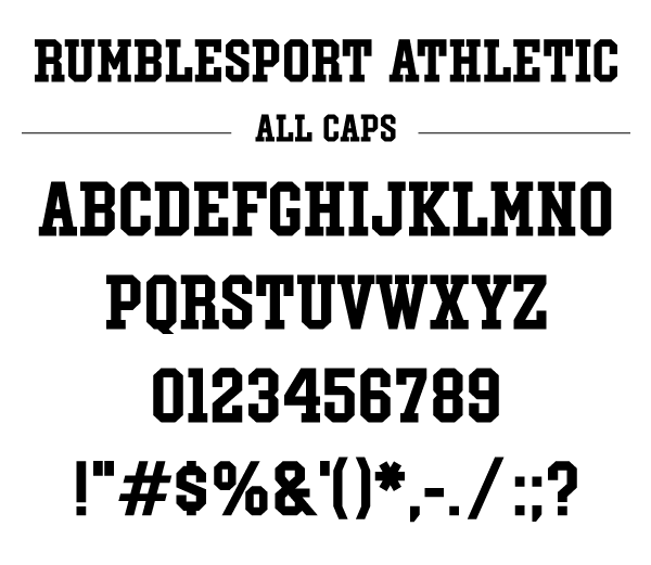 Rumblesport Athletic font插图 Rumblesport Athletic font插图