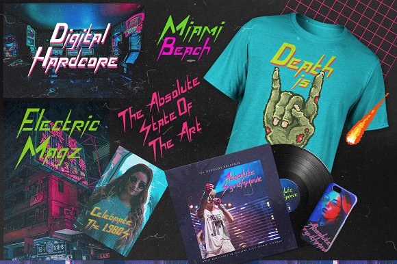 Arcade Machine 80’s Retro Font插图2