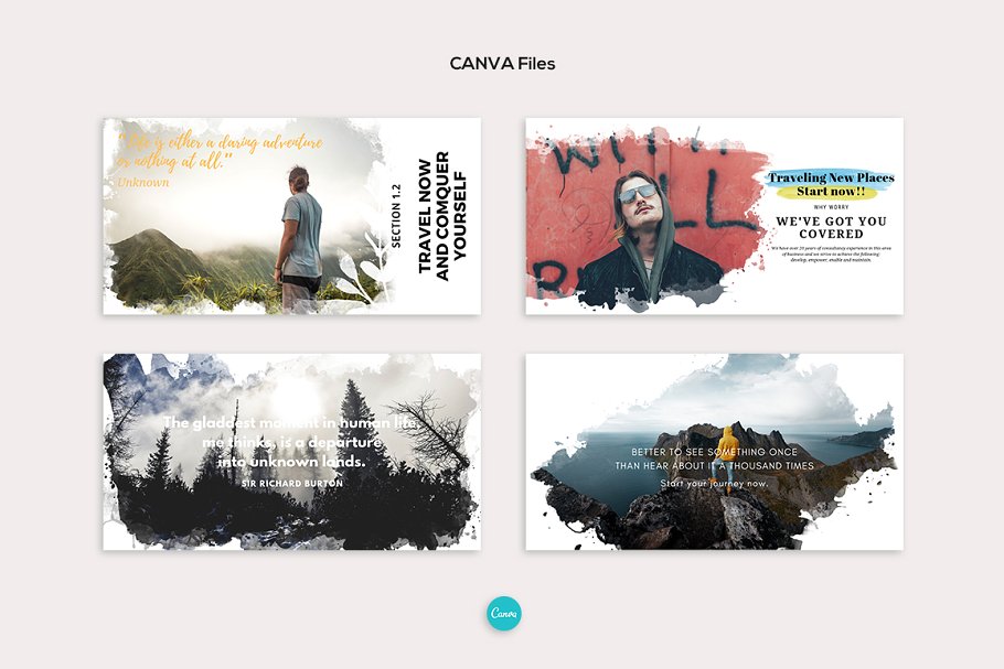 Facebook社交媒体帖子Banner广告水彩画背景叠层插图(9)