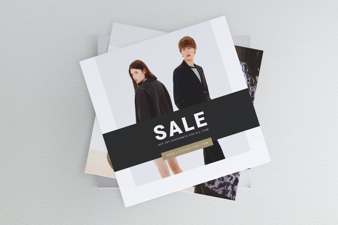 高端时尚品牌社交平台促销推广设计素材 LITHIUM Fashion Social Media Post插图(2)