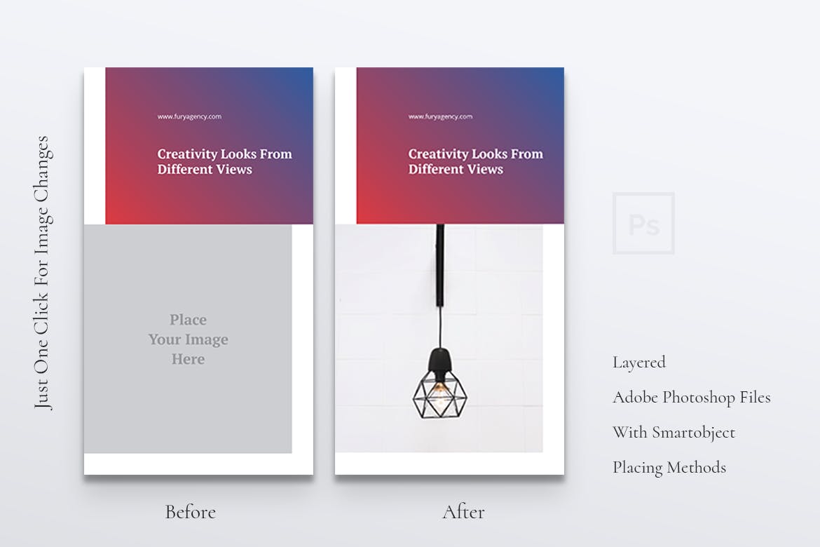 创意代理公司Instagram社交推广设计模板素材库精选 FURY Creative Agency Instagram Stories插图(4)