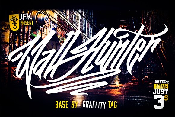 Wall Hunter (Graffiti Tag Fonts)插图1