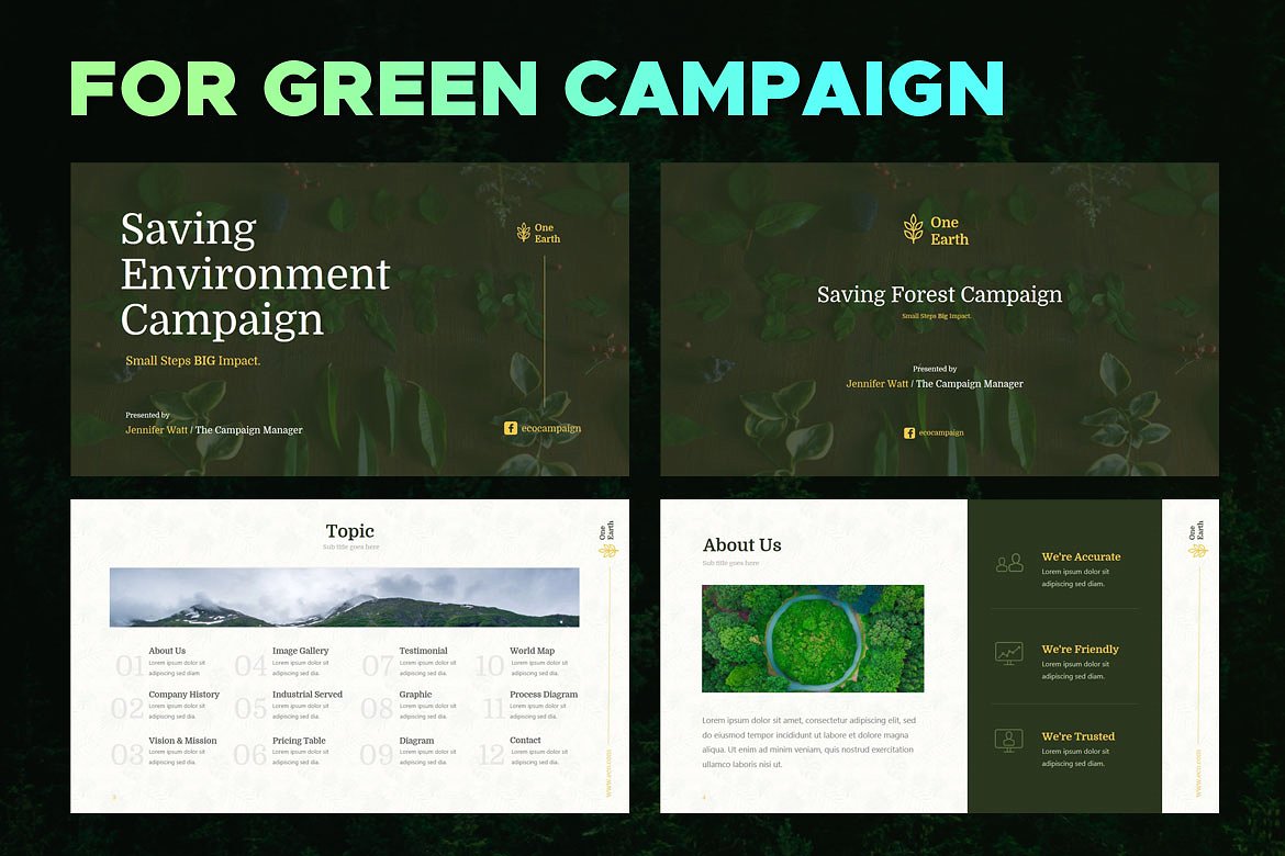 生态环境主题相关的 – PPT模板插图(1)