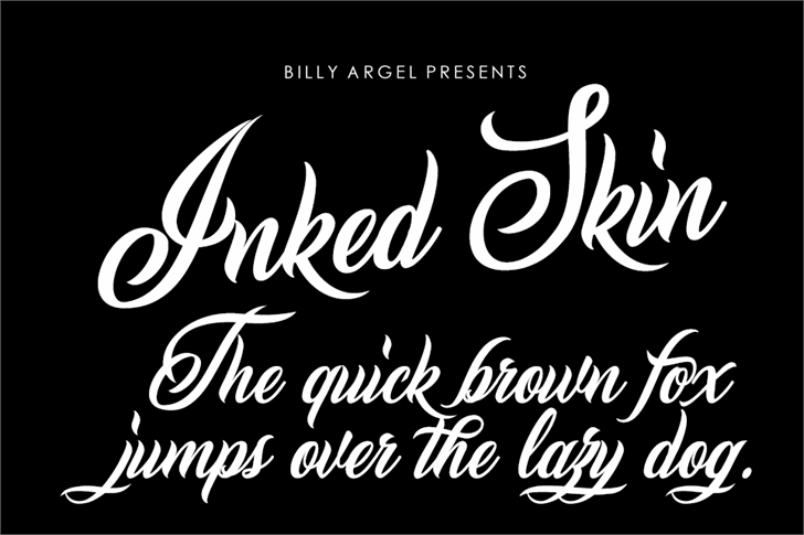 Inked Skin Personal Use font插图