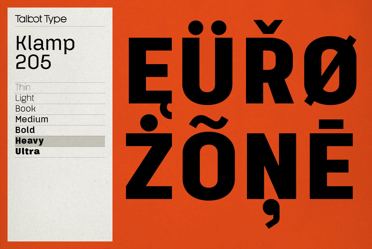 Klamp 205 Font Family插图2