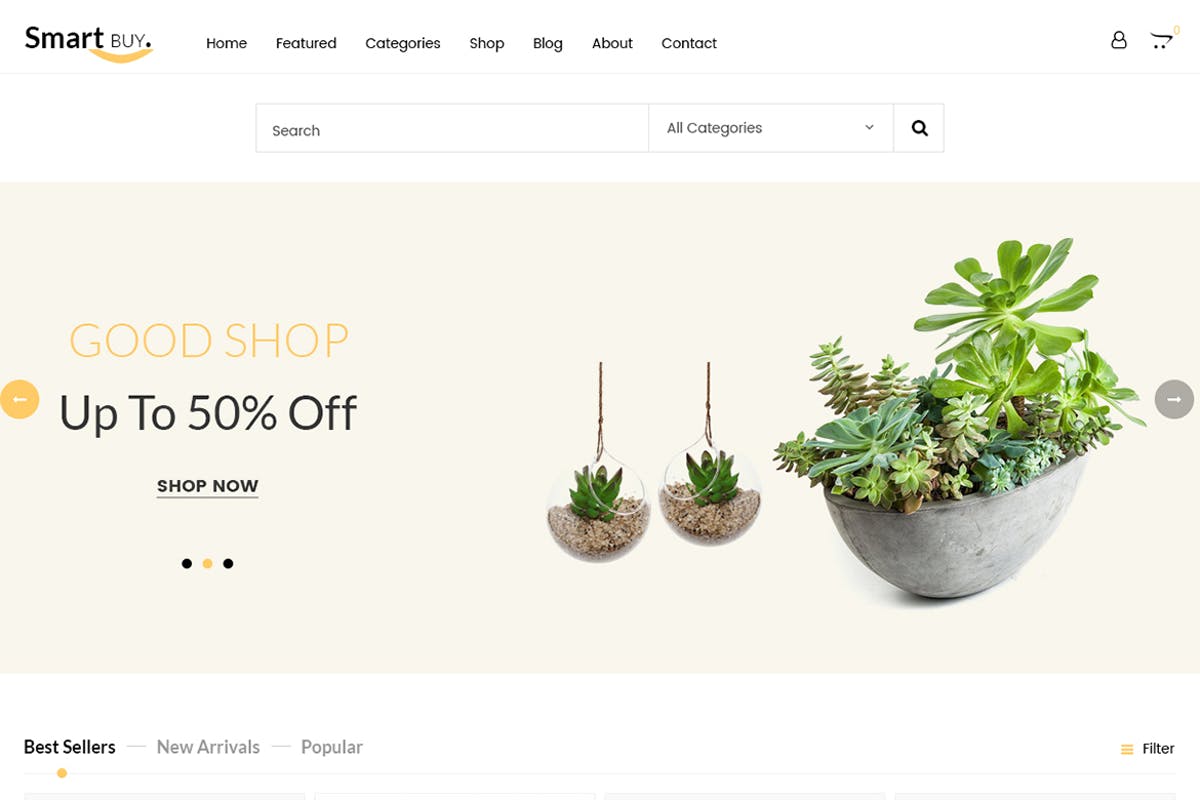 绿植盆栽在线商城Prestashop主题模板素材库精选 Smartbuy – Prestashop For Digital and Garden Home插图