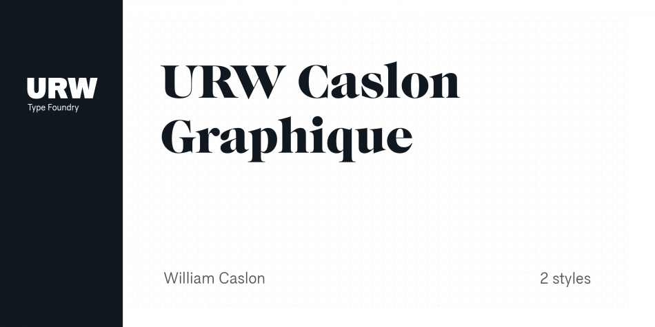 URW Caslon Graphique Font插图1
