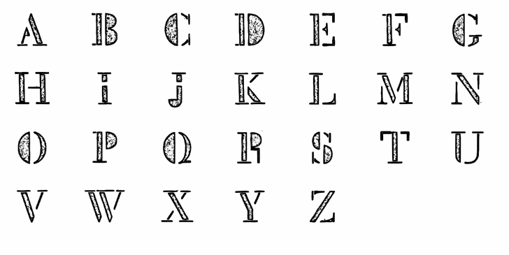 Mck Stencil Xray font插图 Mck Stencil Xray font插图