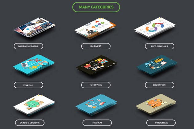 100,000+页面项目推介企业介绍PPT幻灯片模板合集v2 Powerpoint Presentation Template Update V.2插图(2)