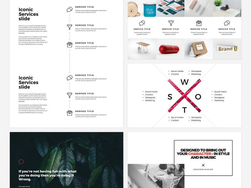 创意幻灯片模板免费装 X Multipurpose Presentation插图(1)