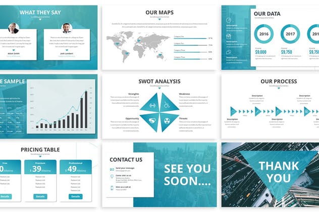 互联网创业项目推介上市路演素材库精选PPT模板 Triangolo – Powerpoint Business Template插图(3)