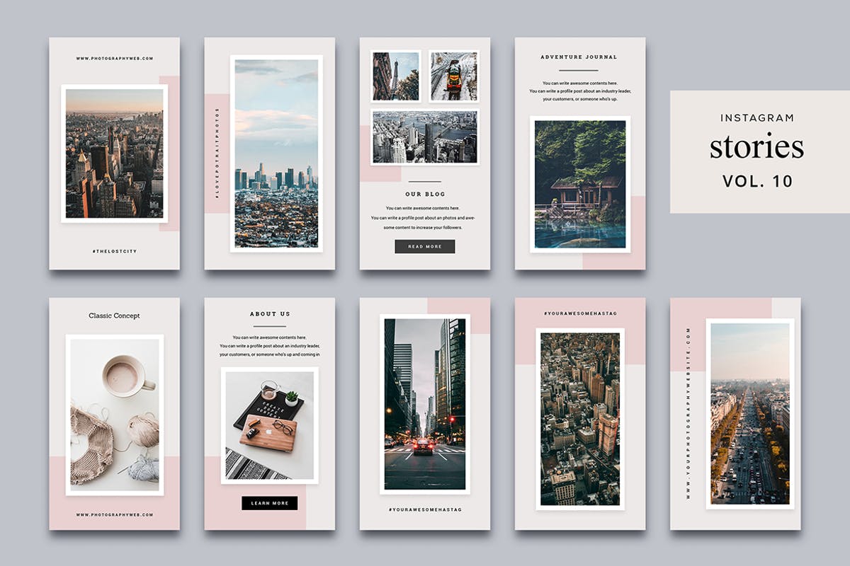 极简主义Instagram社交品牌故事模板素材库精选V10 Instagram Stories Vol. 10插图