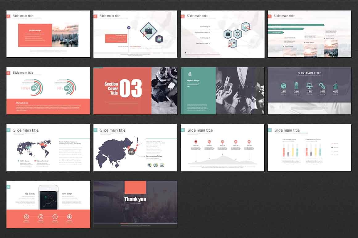 深色系极简主义商业化PPT模板下载[pptx]插图(2)