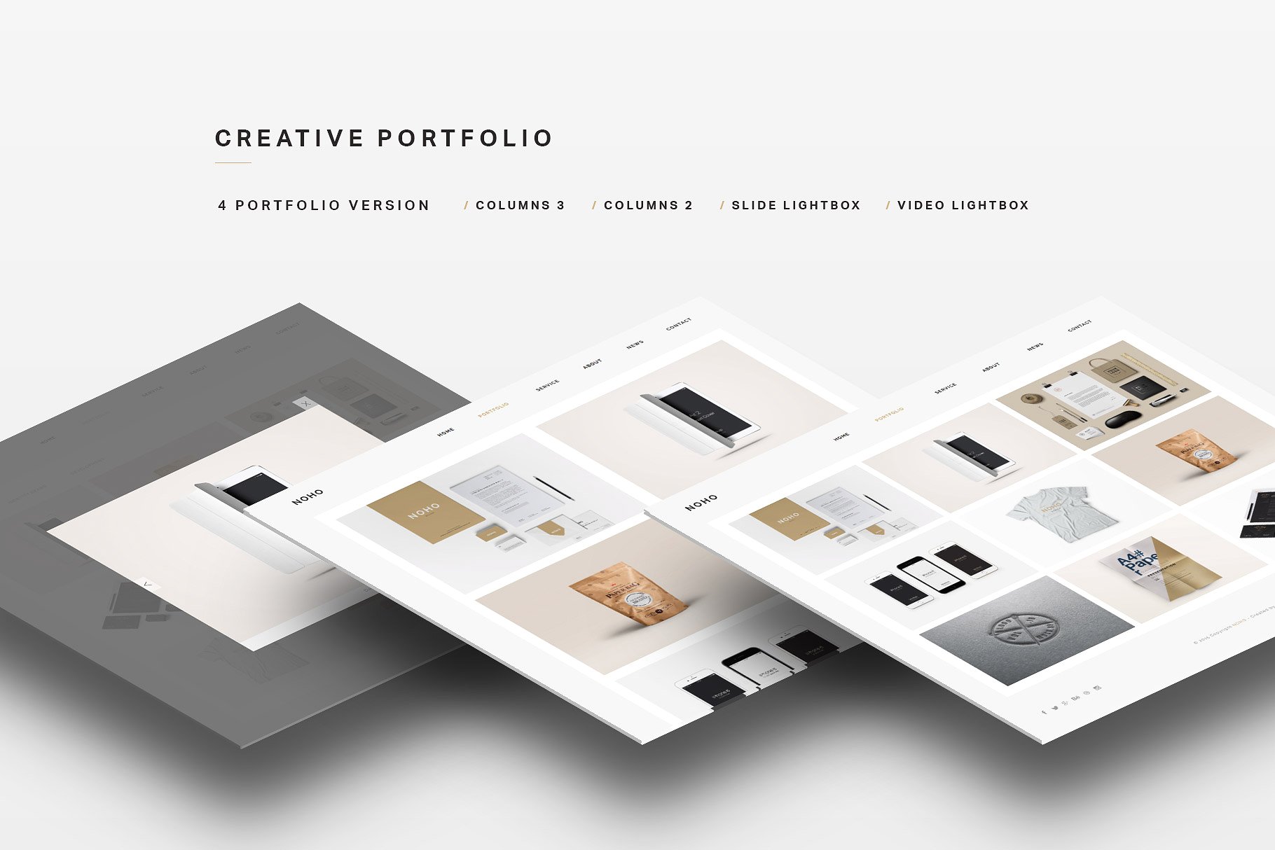 现代简约创意多用途Muse网站模板素材库精选 NOHO – Creative Muse Template插图(1)