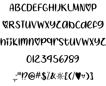 I Heart Summer font插图2 I Heart Summer font插图2