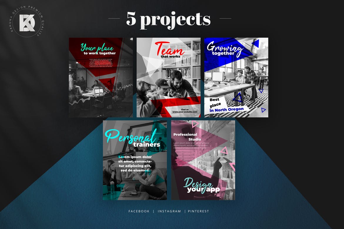 互联网营销服务公司社交媒体推广设计素材 Agency Marketing Social Media Kit插图(5)