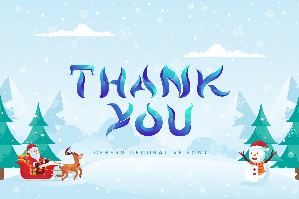 冰块冷酷风格装饰设计无衬线字体下载 Iceberg – Cold Unique Display Typeface插图(5)