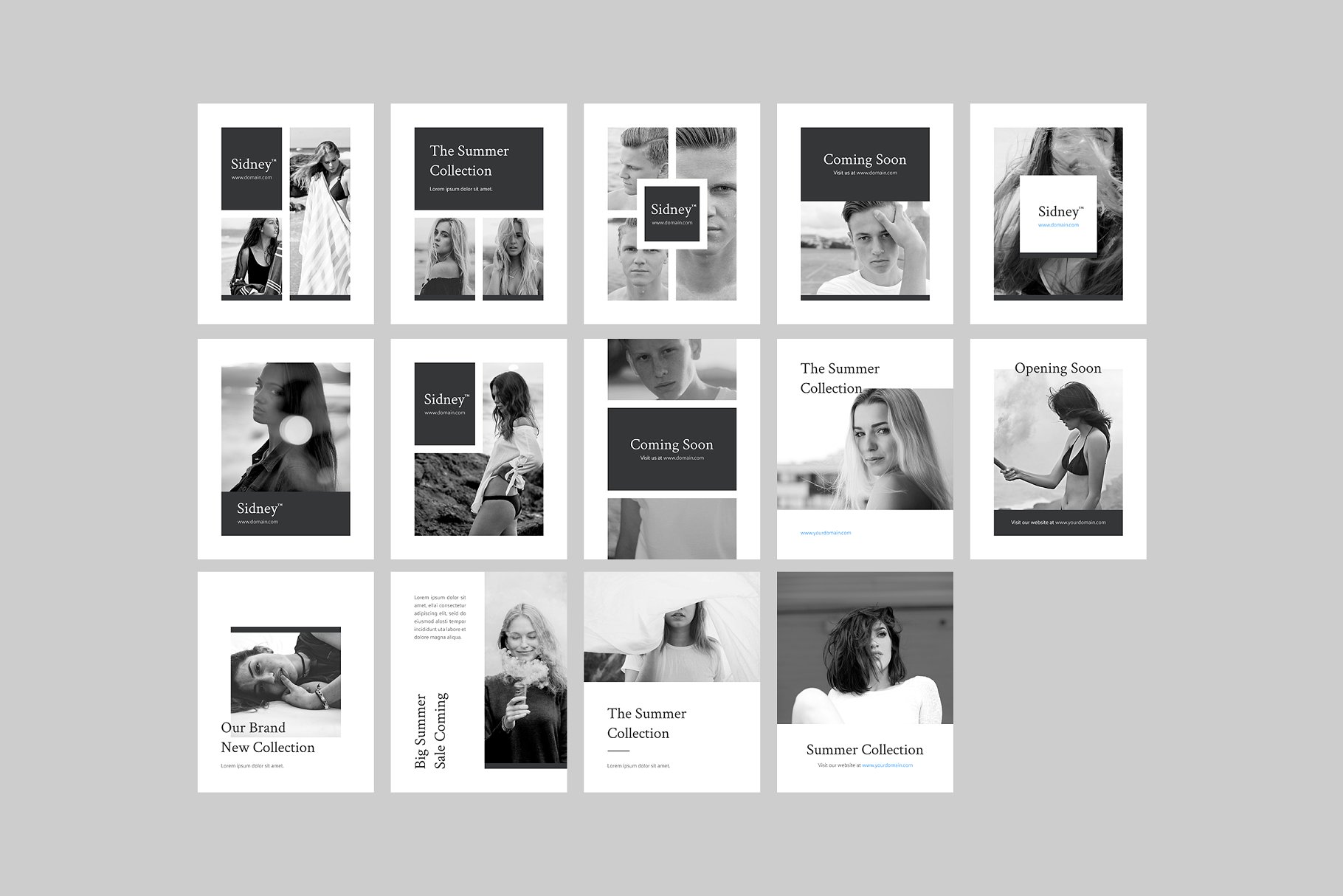 时装大片社交媒体贴图模板素材库精选 Sidney Social Media Templates插图(7)