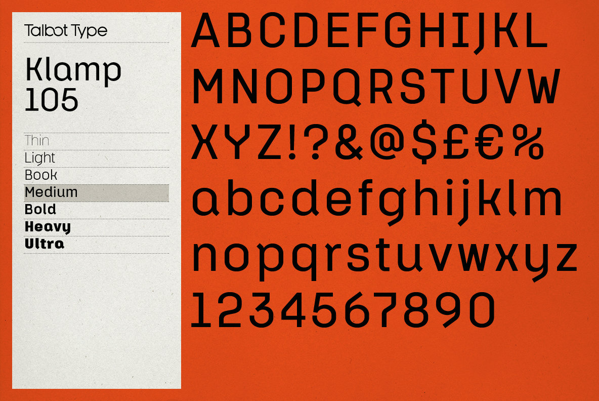 Klamp 105 Font Family插图6