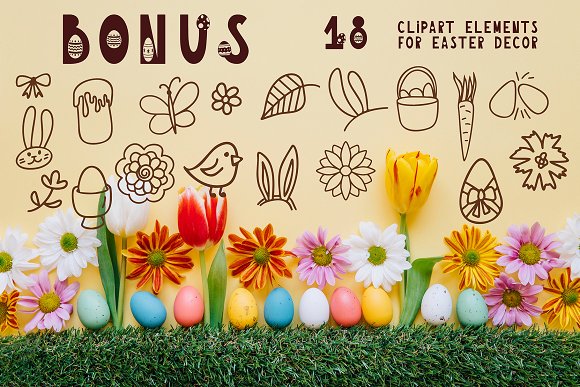 Egg Hunt-decorated font插图5