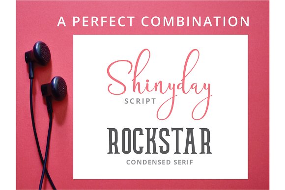 Shinyday & ROCKSTAR font duo插图2