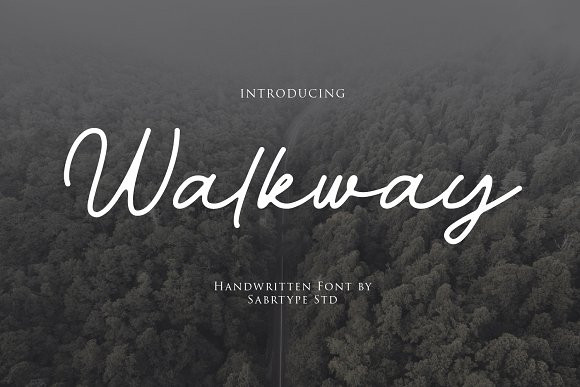 Walkway Font + Bonus Vector插图
