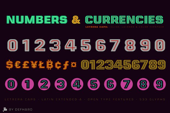 Letrera Caps – Layered & Color Fonts插图4