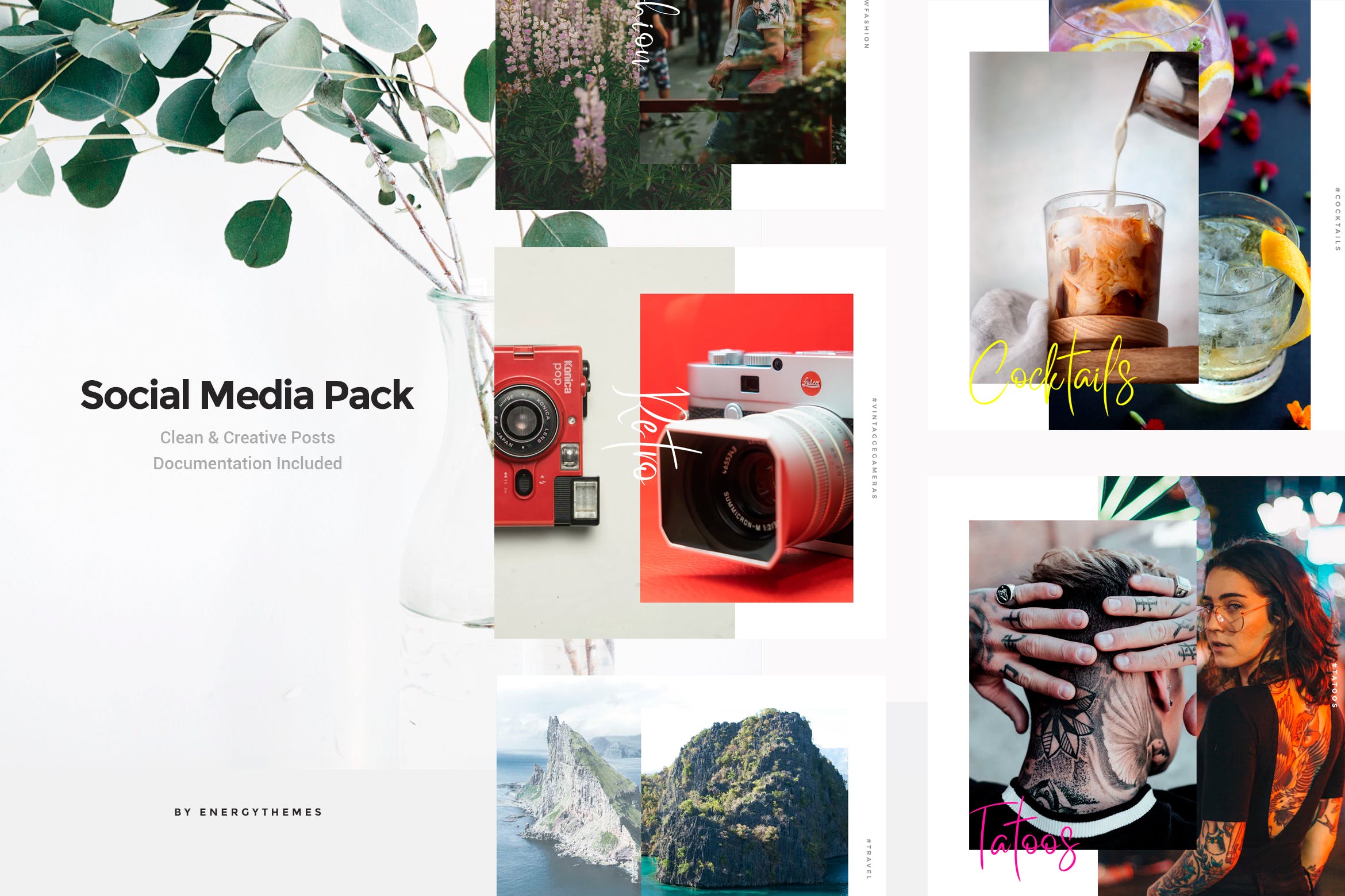 社交媒体平台品牌推广Banner图设计模板素材库精选v74 Social Media Banners – Vol74插图