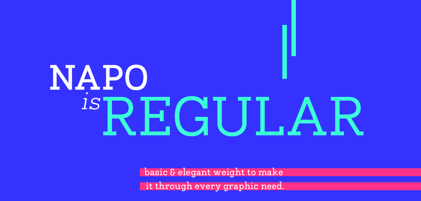 免费粗衬线英文字体 Napo Font Family插图(2)